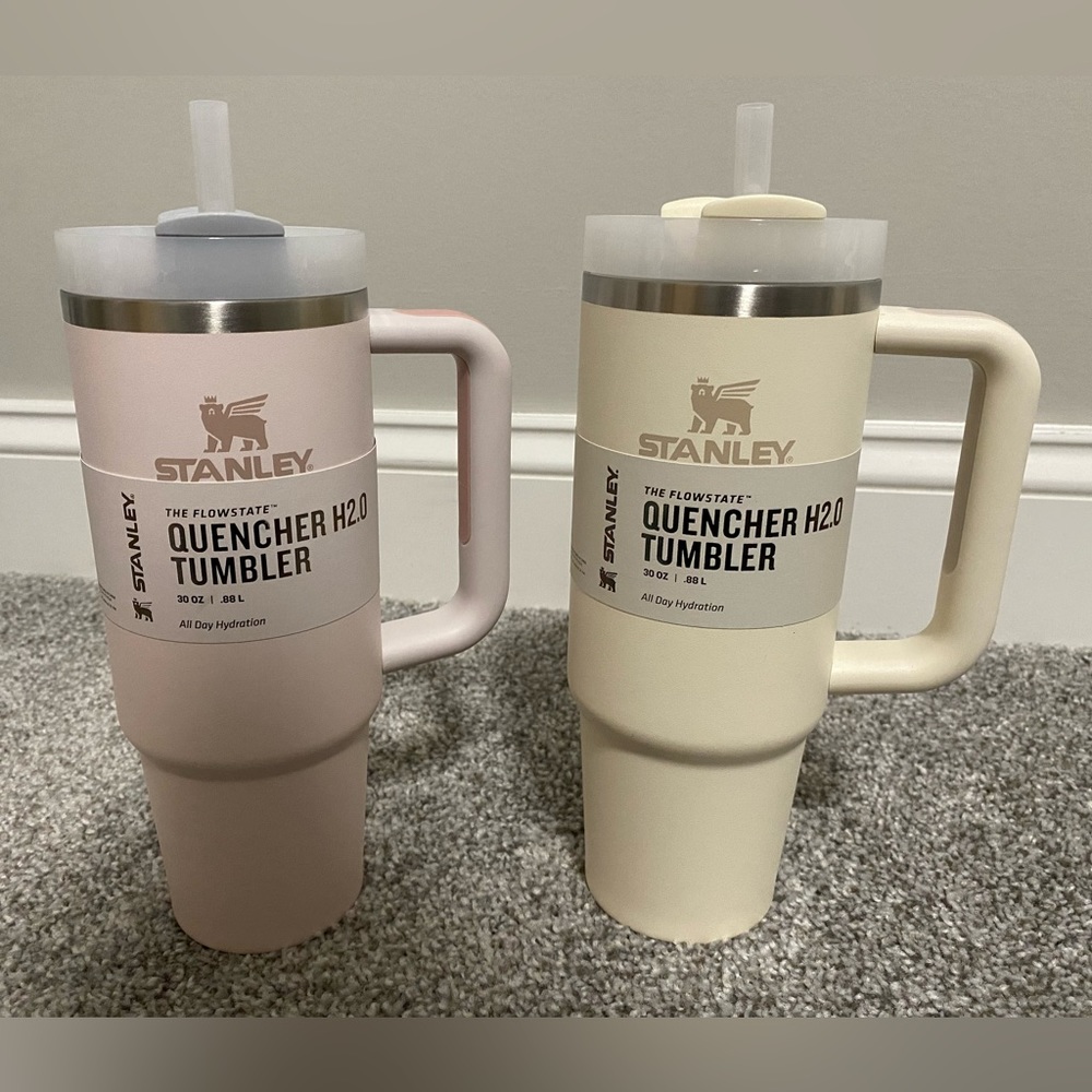 NWT Stanley 30oz. Rose Quartz & 30oz. Cream Quencher H2.0 FlowState Tumblers